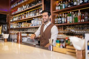 Bartender Preparing Cocktail at Upscale Bar
